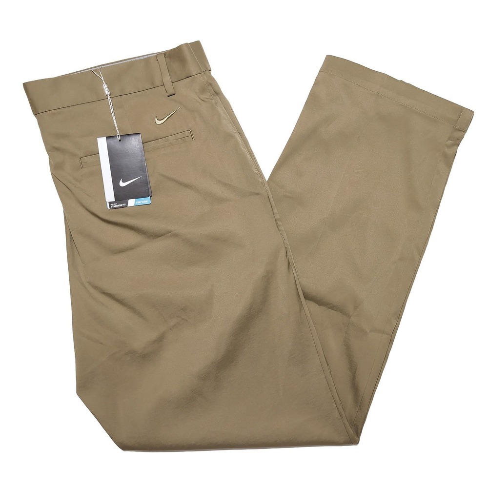 NIKE Golf Pants Mens 34-30 Khaki NWT Dri-FIT Standard Fit 833194-235